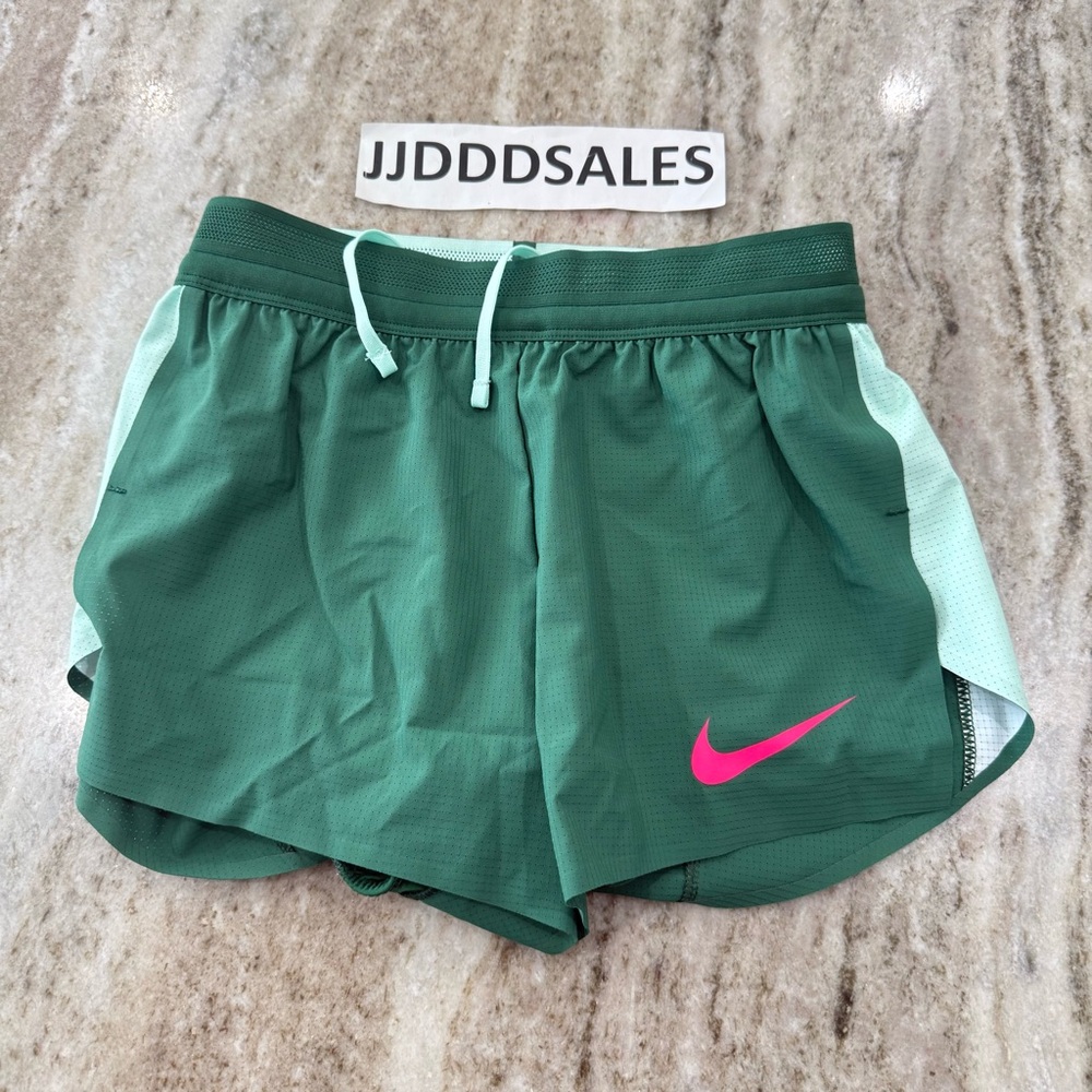 Nike Pro Elite Team 2” Running Shorts Made In USA Green DX8986-341 Women’s Sz XS